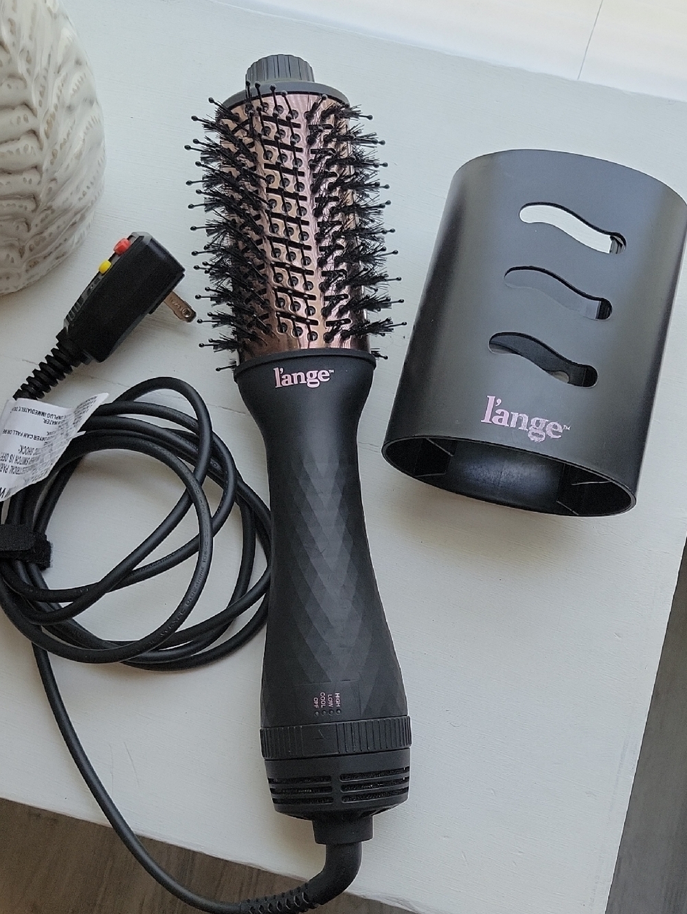 Lange Rose Gold and Black Hot Air Styling Brush